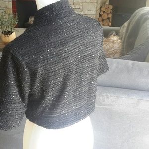 NWT BLACK DRESSY  SHRUG L